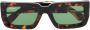 Off-White Eyewear Zonnebril met schildpadschild design Bruin - Thumbnail 1