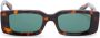 Off-White Eyewear Zonnebril met schildpadschild design Groen - Thumbnail 1