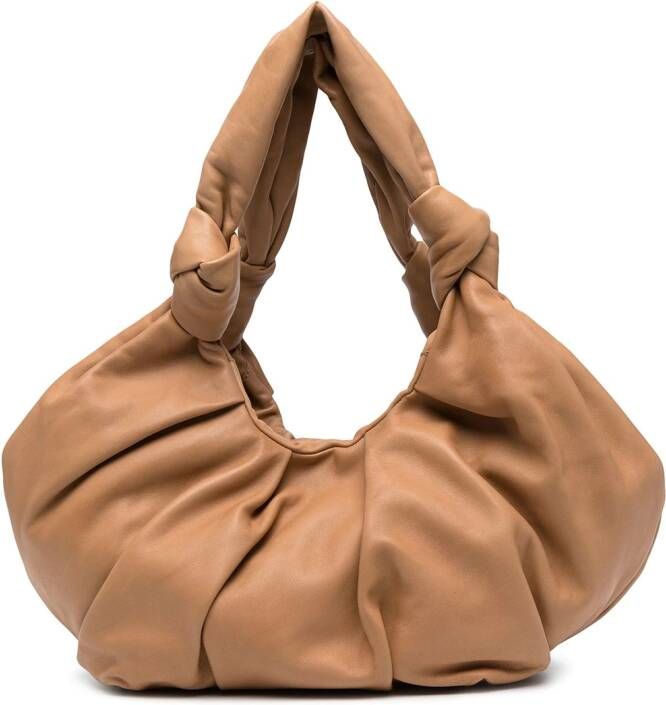 Officine Creative Schoudertas met geknoopt detail Bruin