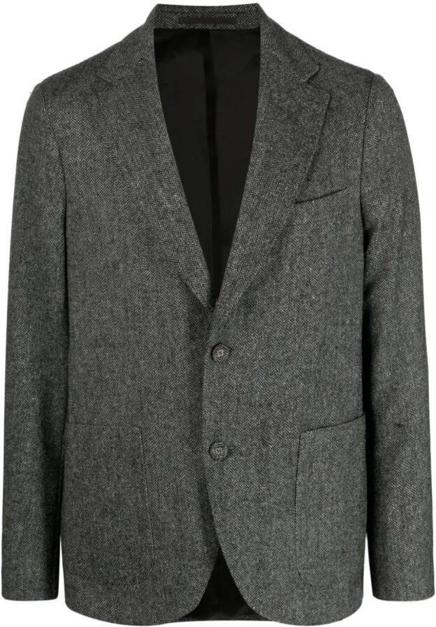 Officine Generale Blazer met visgraatpatroon Grijs