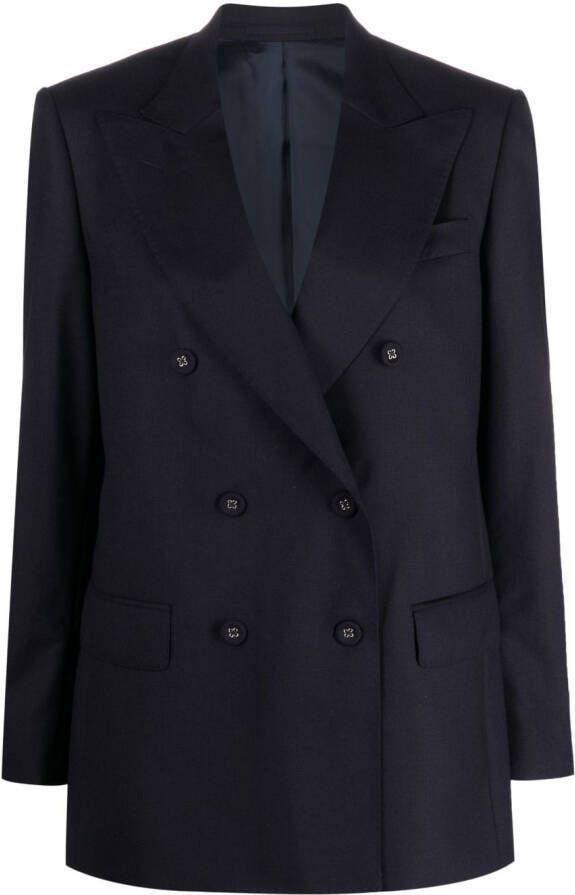 Officine Generale Blazer met dubbele rij knopen Blauw