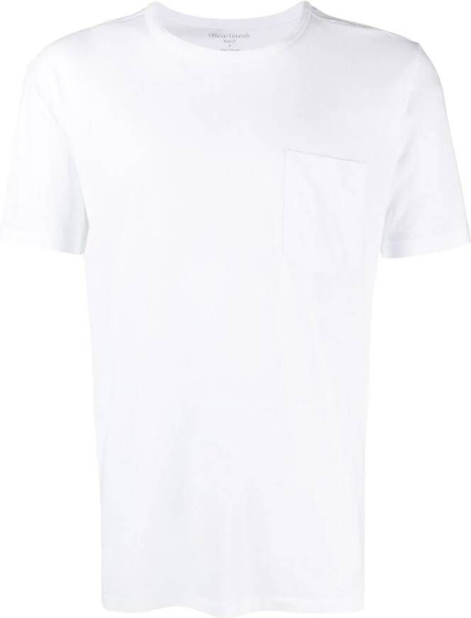 Officine Generale T-shirt met borstzak Wit