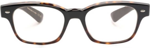 Oliver Peoples Bril met rechthoekig montuur Zwart