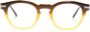 Oliver Peoples Bril met rond montuur Bruin - Thumbnail 1