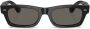 Oliver Peoples David zonnebril met rechthoekig montuur Zwart - Thumbnail 1