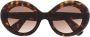 Oliver Peoples Dejeanne zonnebril met rond montuur Bruin - Thumbnail 1