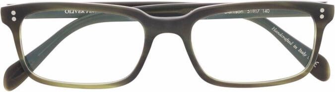 Oliver Peoples Denison bril met vierkant montuur Groen