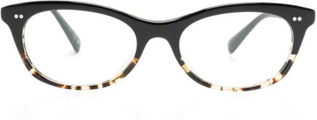 Oliver Peoples Dezerai bril met rechthoekig montuur Zwart