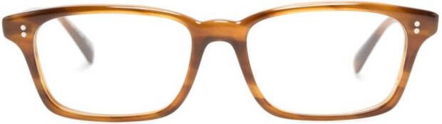 Oliver Peoples Edelson bril met rechthoekig montuur Bruin