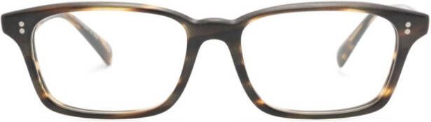 Oliver Peoples Edelson bril met rechthoekig montuur Bruin