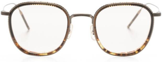 Oliver Peoples Fairmont zonnebril met schildpadschild design Beige