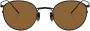Oliver Peoples G. Ponti-4 zonnebril met rond montuur Zwart - Thumbnail 1