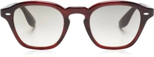 Oliver Peoples Bril met vierkant montuur Rood