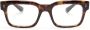 Oliver Peoples Hollins bril met rechthoekig montuur Bruin - Thumbnail 1