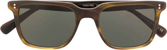 Oliver Peoples Lach gepolariseerde zonnebril Bruin