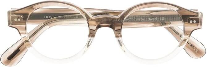 Oliver Peoples Londell bril met ovaal montuur Beige