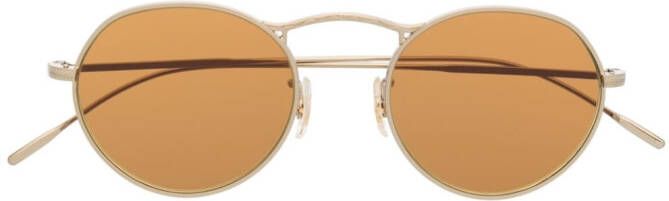 Oliver Peoples M-4 zonnebril met rond montuur Goud