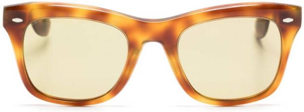 Oliver Peoples Mr. Brunello zonnebril met schildpadschild design Bruin
