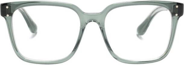 Oliver Peoples Parcell bril met vierkant montuur Groen