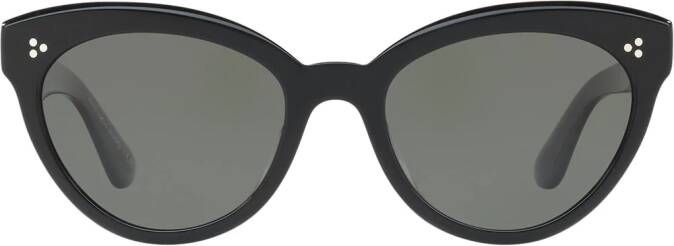 Oliver Peoples Roella zonnebril met kattenoog montuur Zwart