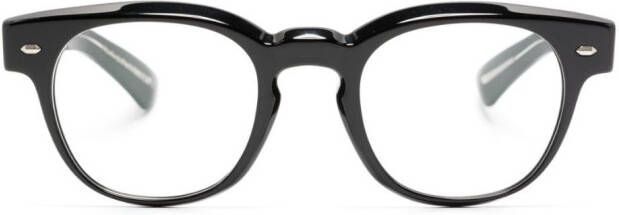 Oliver Peoples Bril met rond montuur Zwart