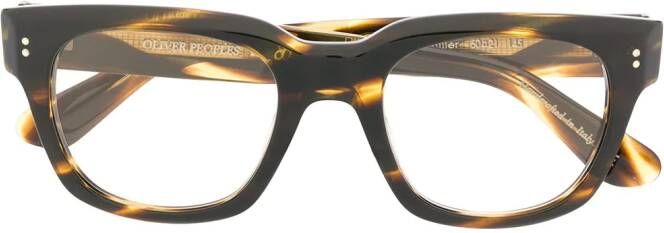 Oliver Peoples Shiller bril met vierkant montuur Bruin
