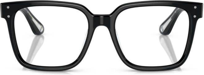 Oliver Peoples Bril met vierkant montuur Zwart