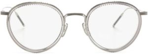Oliver Peoples TK-8 bril met rond montuur Zilver