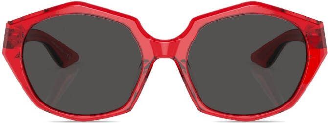 Oliver Peoples Zonnebril met oversized montuur Rood