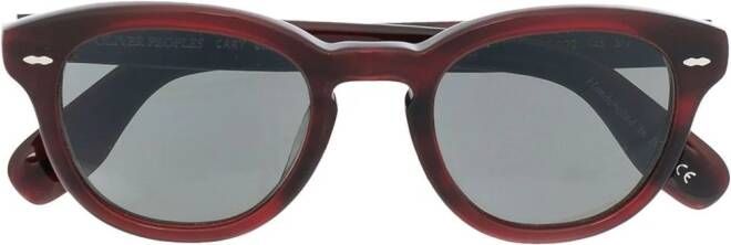 Oliver Peoples Zonnebril met marmer-effect Rood