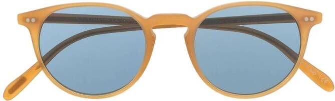 Oliver Peoples Zonnebril met rond montuur Beige