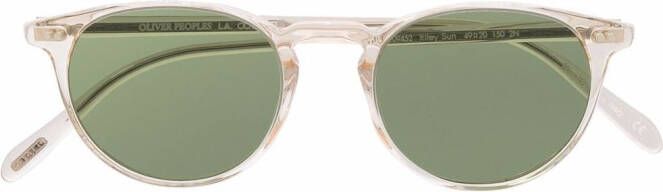 Oliver Peoples Zonnebril met rond montuur Beige