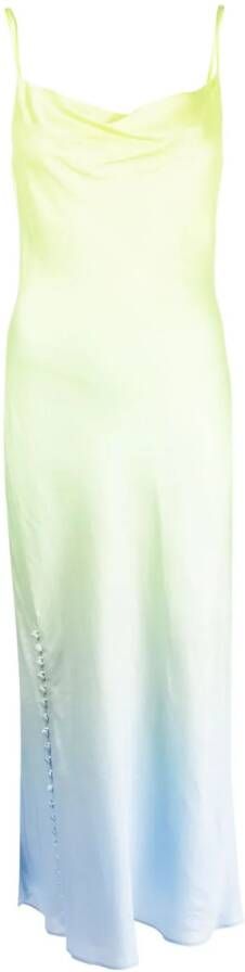 Olivia Rubin Lia cowl-neck midi dress Groen