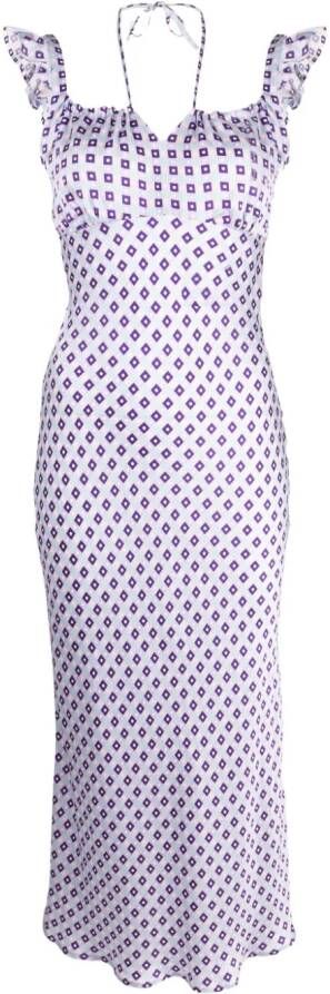 Olivia Rubin Midi-jurk met geometrisch patroon Veelkleurig