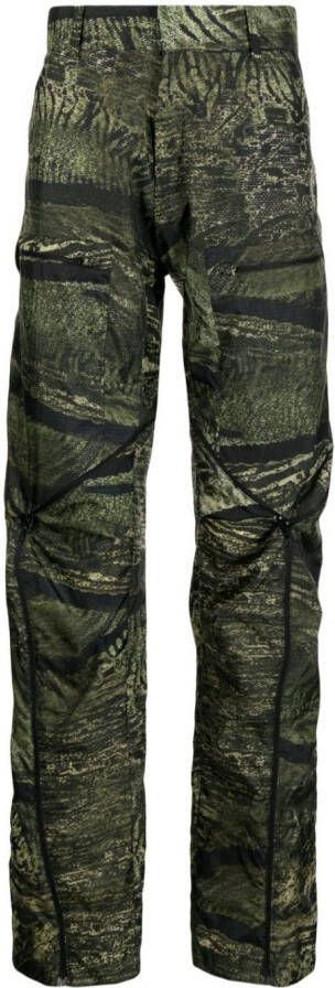 Olly Shinder Broek met grafische print Groen