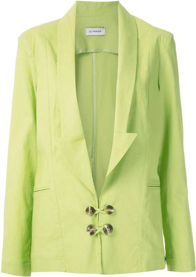 Olympiah Blazer met watervalhals Groen
