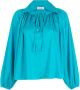 Olympiah Blouse met gesmockt detail Blauw - Thumbnail 1