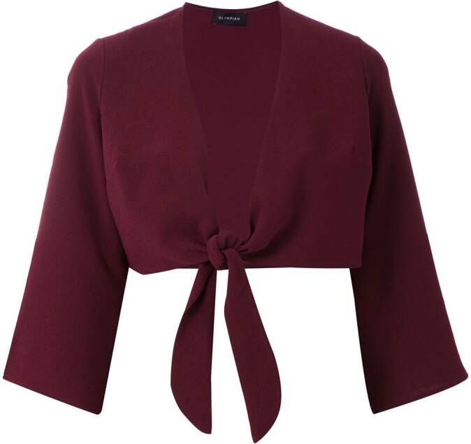 Olympiah Cropped blouse Rood