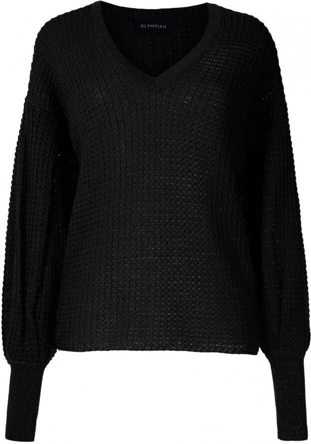 Olympiah Gebreide blouse Zwart