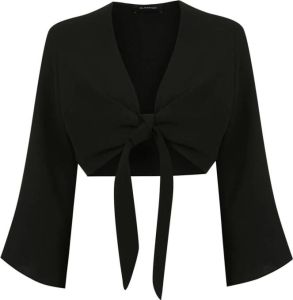 Olympiah Lucca cropped blouse Zwart