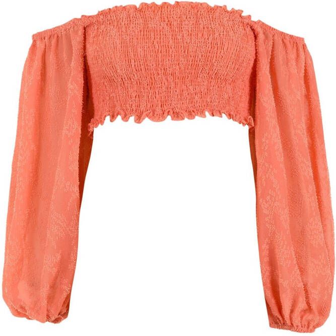 Olympiah Off-shoulder blouse Oranje