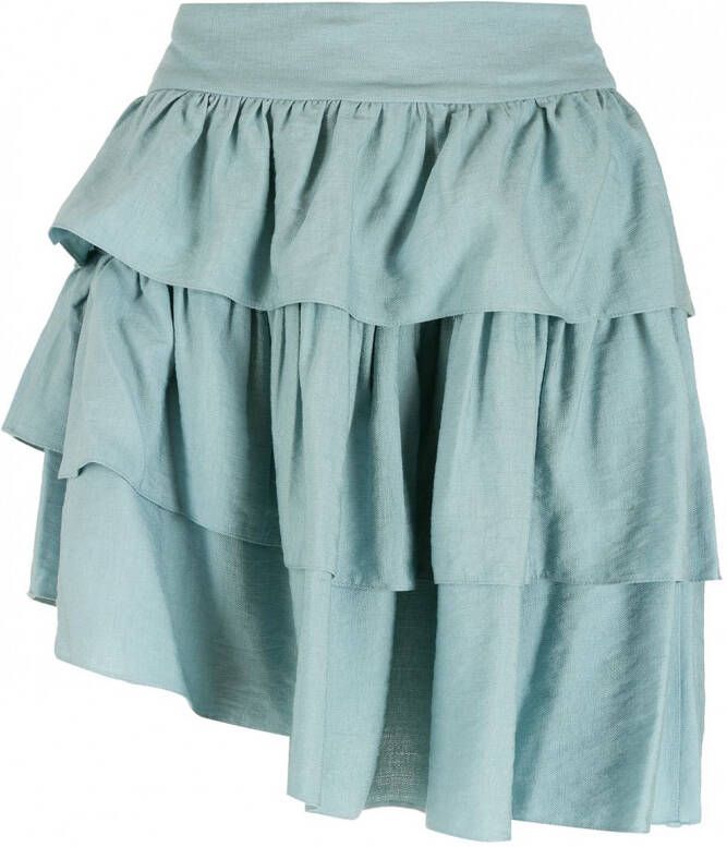 Olympiah Rok met ruches Blauw