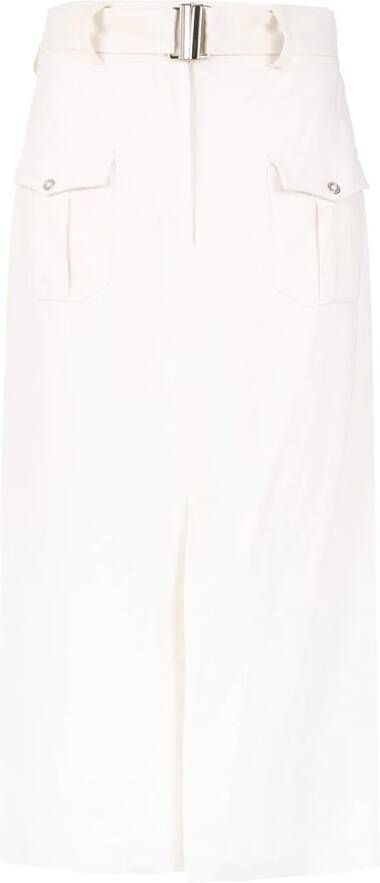 Olympiah Roma midi-rok Wit