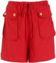 Olympiah Shorts met trekkoordtaille Rood - Thumbnail 1