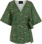 Olympiah Wikkeltop met print Groen - Thumbnail 1