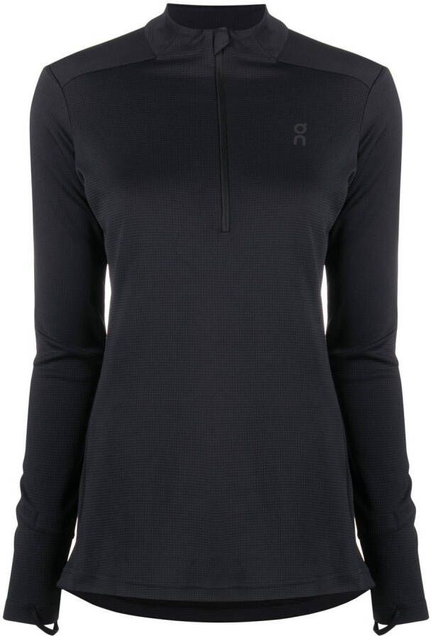 On Running Sweater met logoprint Zwart