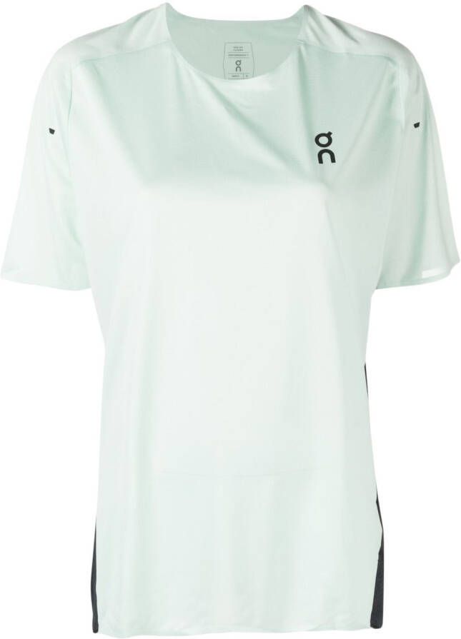 On Running T-shirt met logoprint Groen