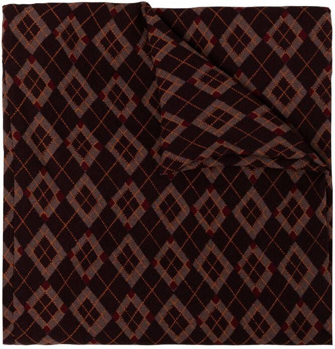 Onefifteen x Anoehereman sjaal met argyle print Rood