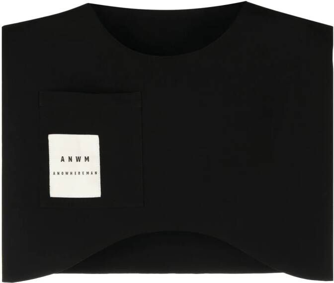 Onefifteen x Anowhereman sjaal met logopatch Zwart
