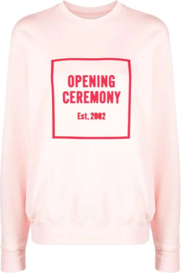 Opening Ceremony Sweater met logo Roze